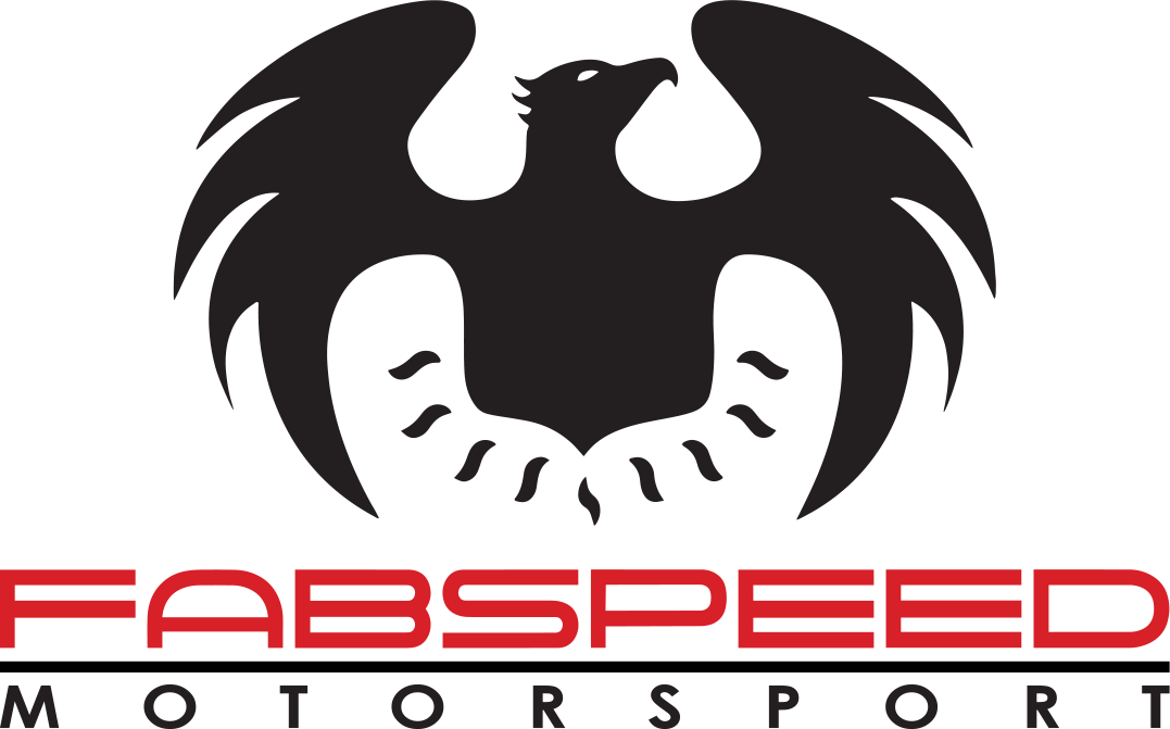 Logo for FABSPEED Motorsport featuring a stylized black lion's face and red text.