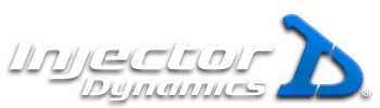 Logo of Injector Dynamics featuring a blue stylized D and the text 'Injector Dynamics' in white and black.