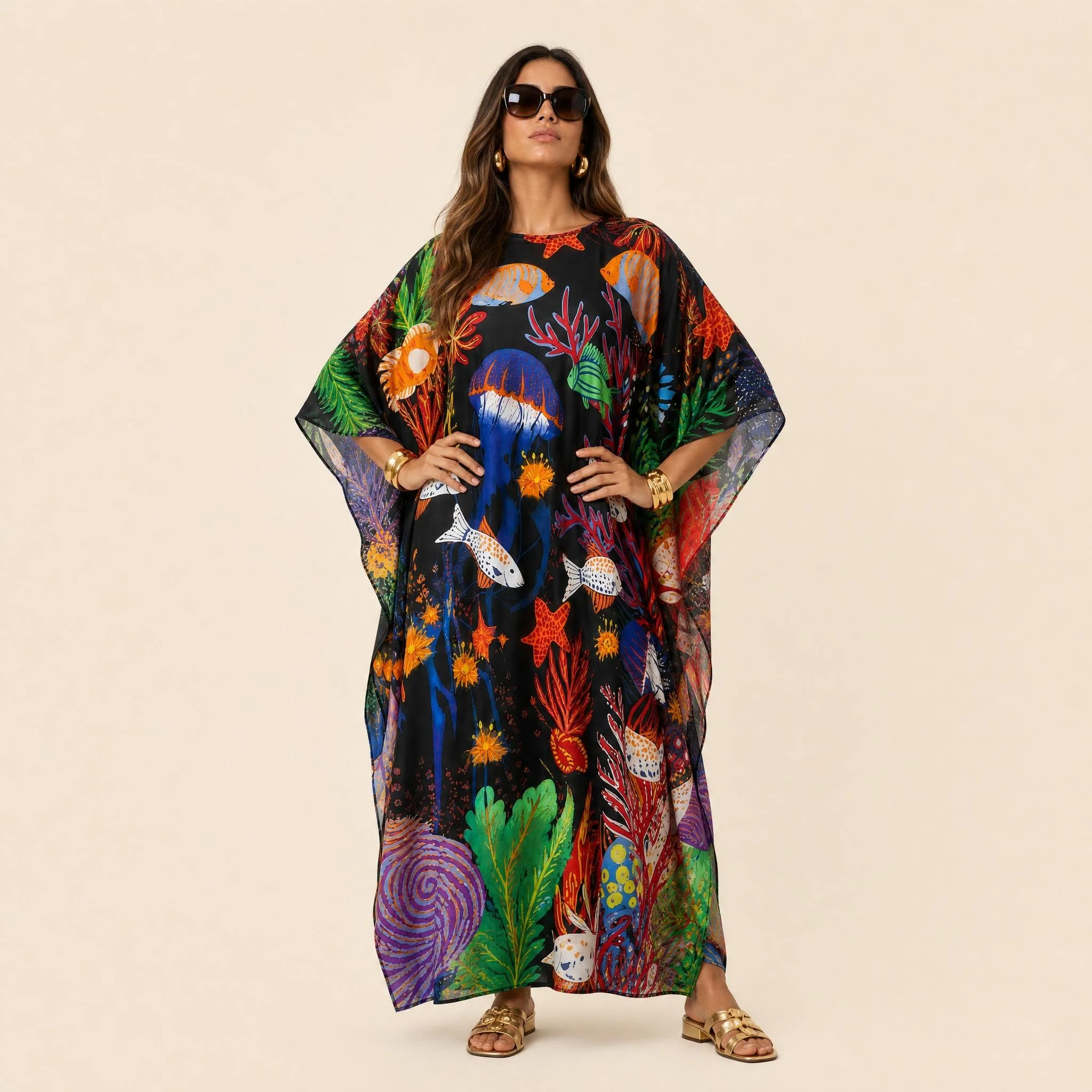 Midnight Reef — Long Kaftan