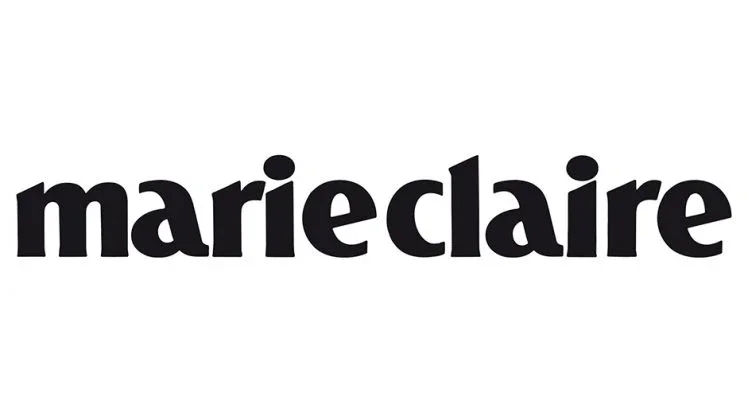 The word 'marieclaire' written in bold black lowercase letters on a white background.