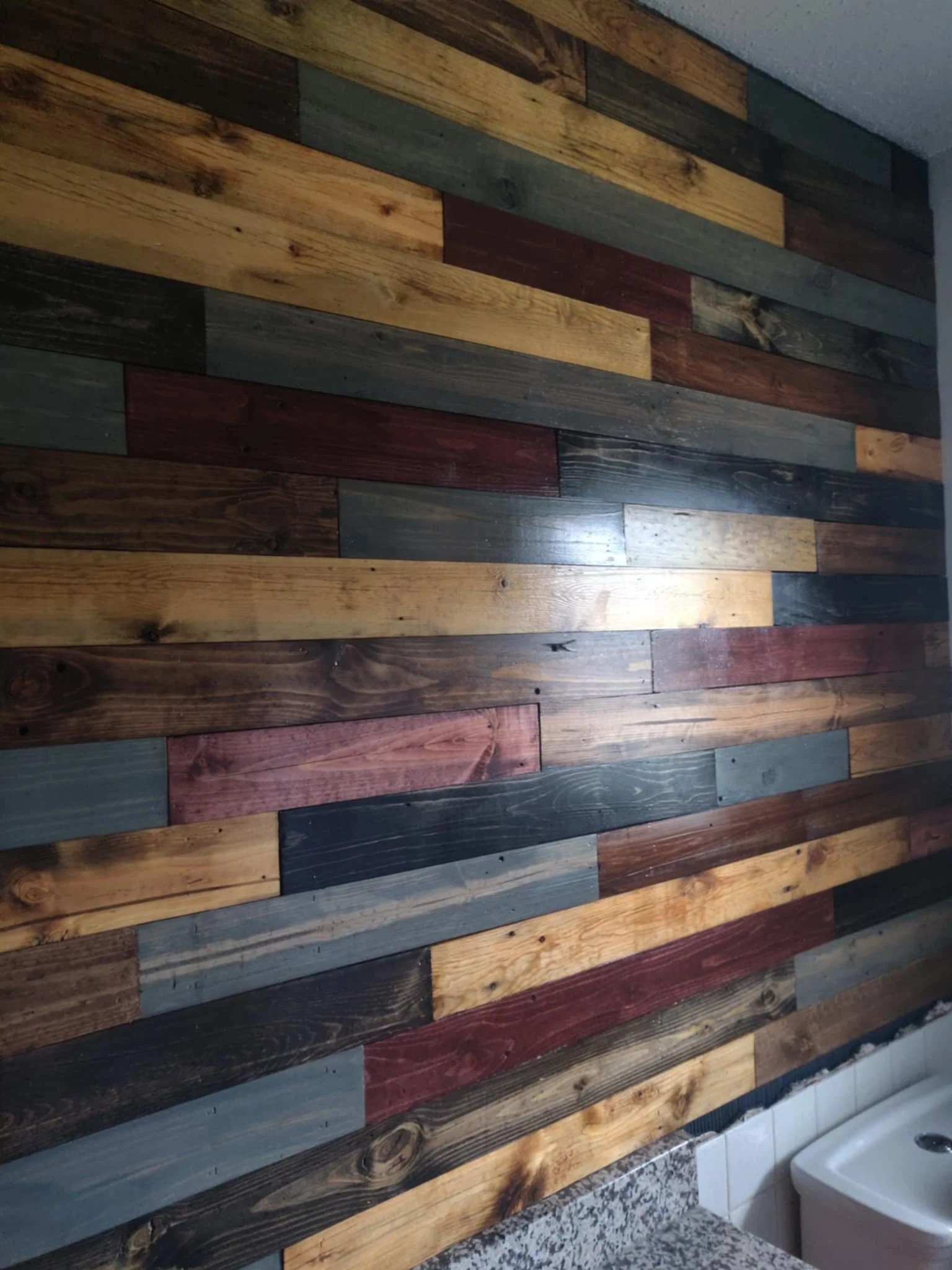 Constructing the redone decorative wall