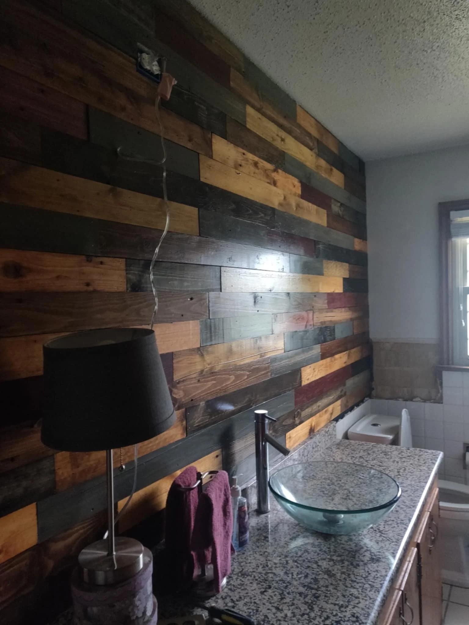 Constructing the redone decorative wall