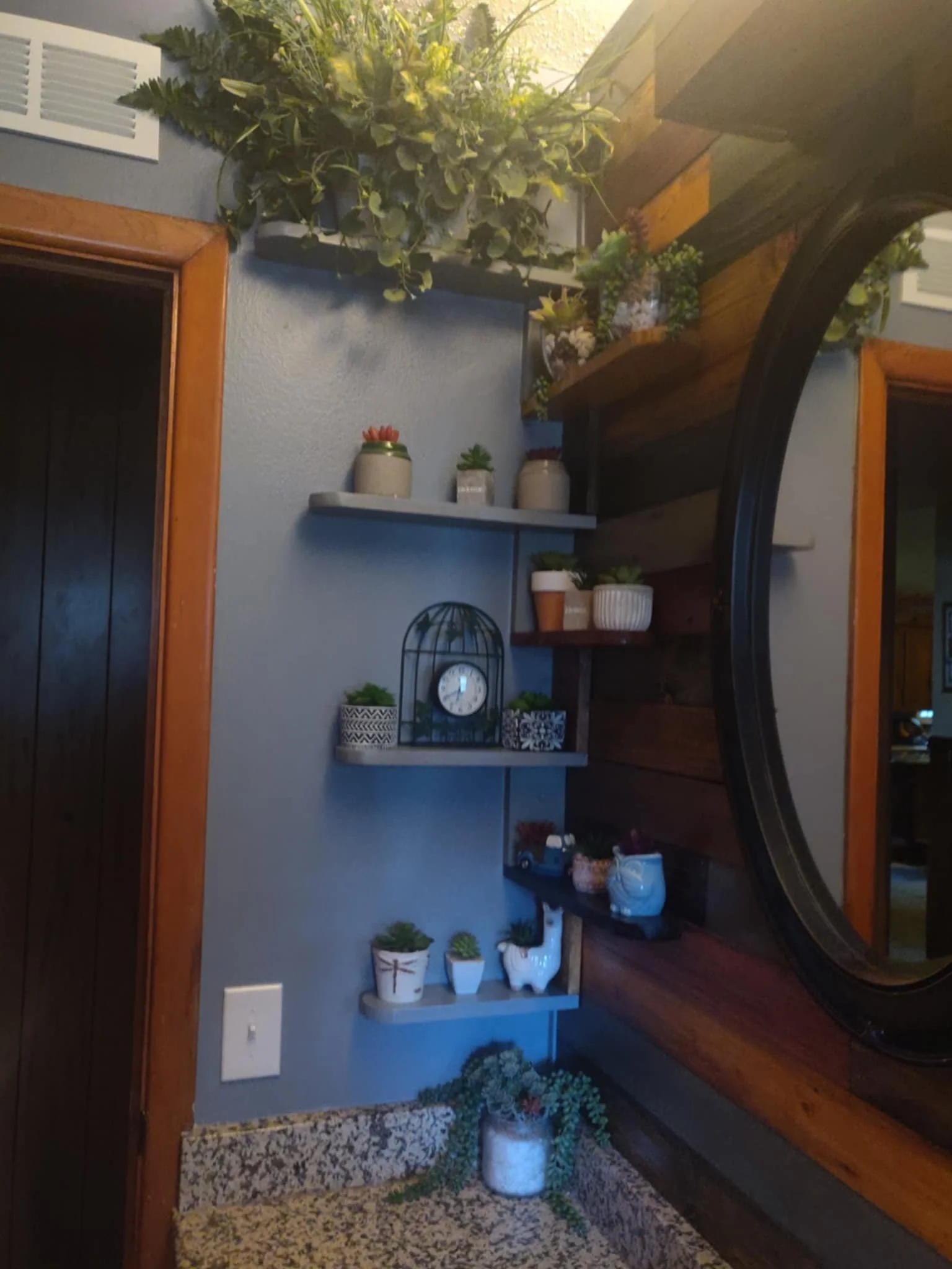 Adding shelves and decor