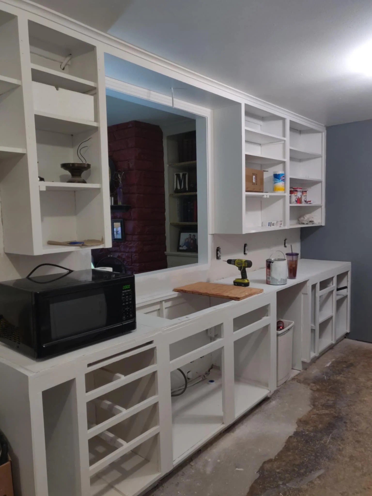 Installing custom cabinets