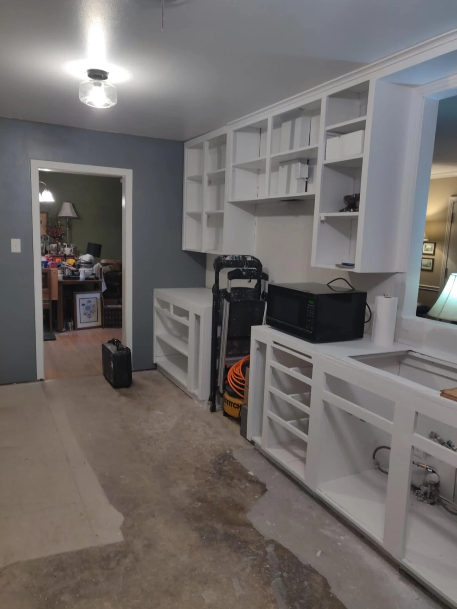 Installing custom cabinets