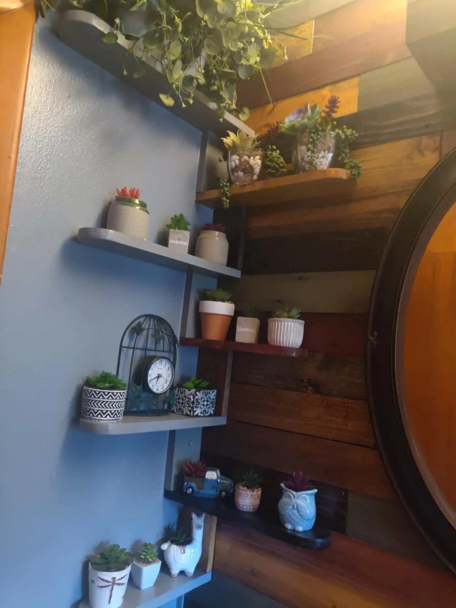 Adding shelves and decor