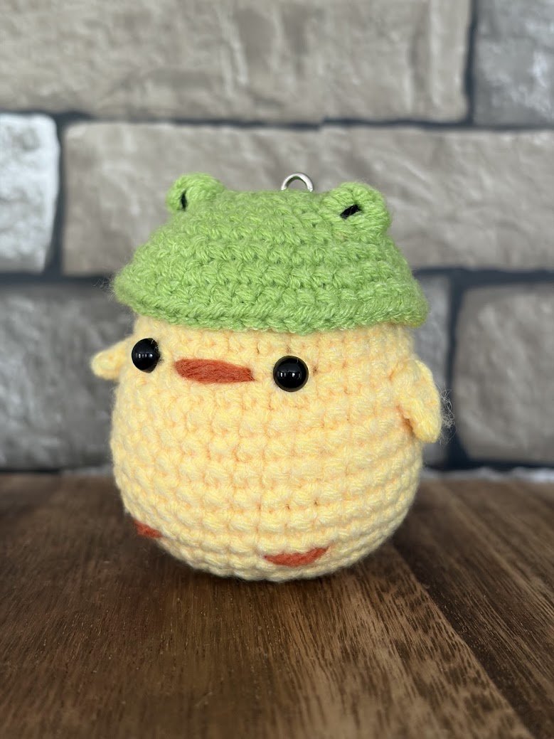 Duck Frog Hat Keychain