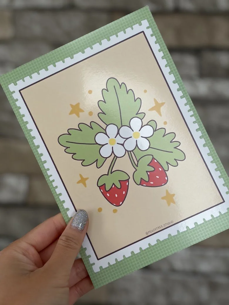 Strawberry Picnic Greeting Card