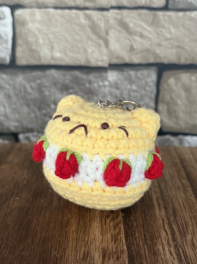 Cat Macaron Keychain