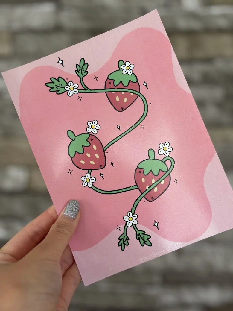 Groovy Strawberry Greeting Card