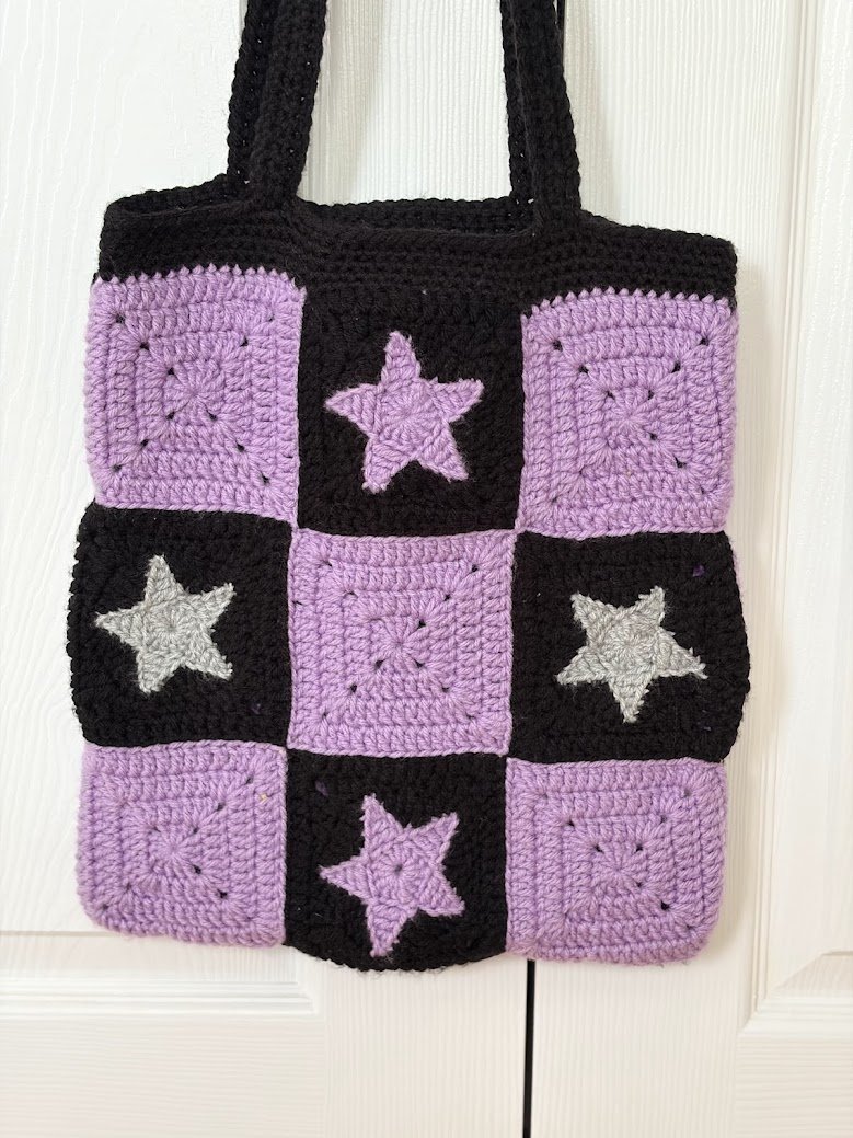 Purple Star Tote Bag