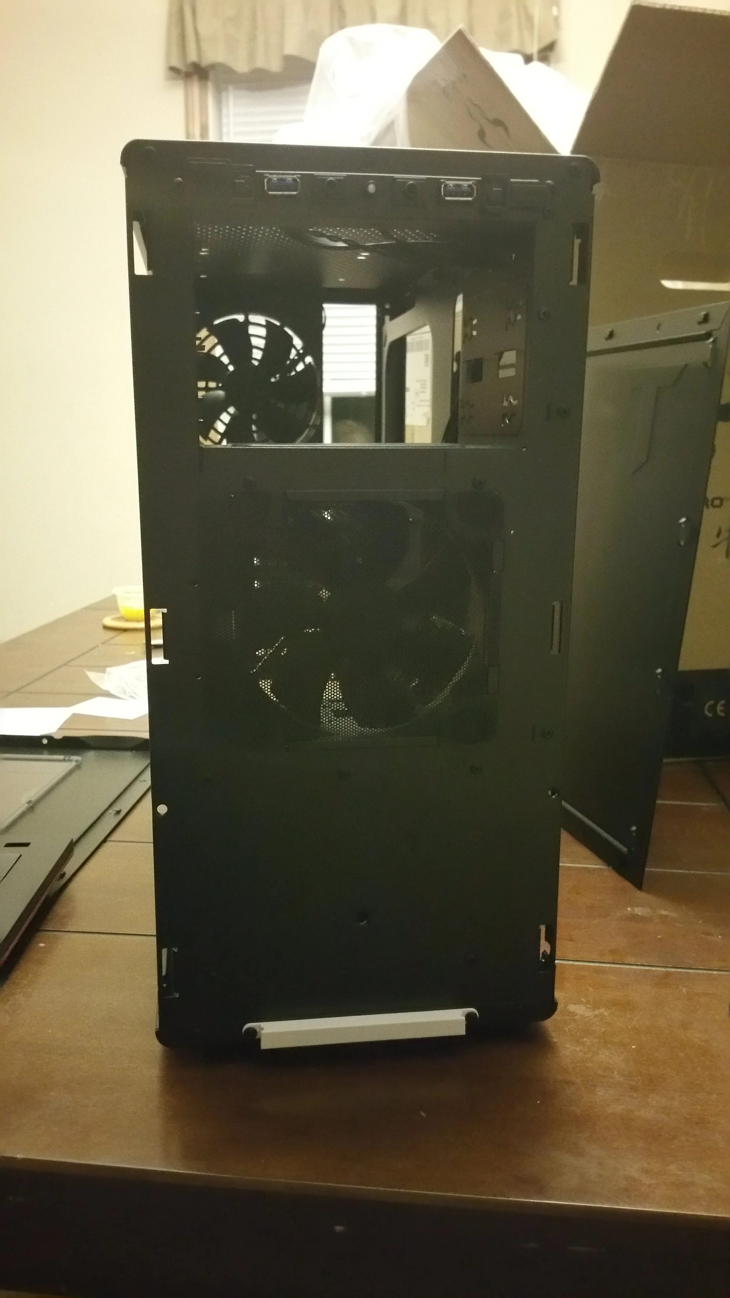The front face of the unmodified case