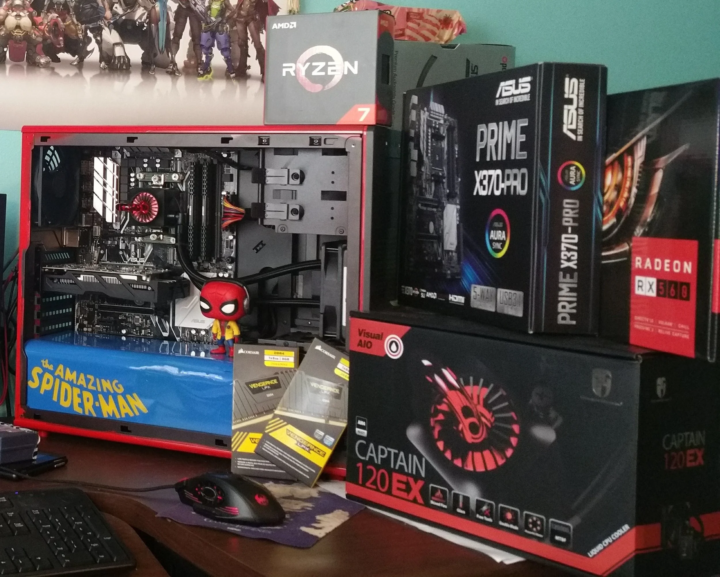 Completed build and components.