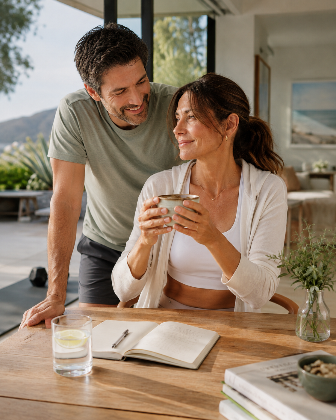 Couple at the table