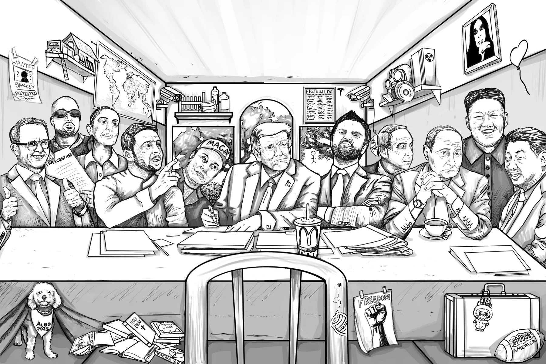 trumps last supper tonal.jpg