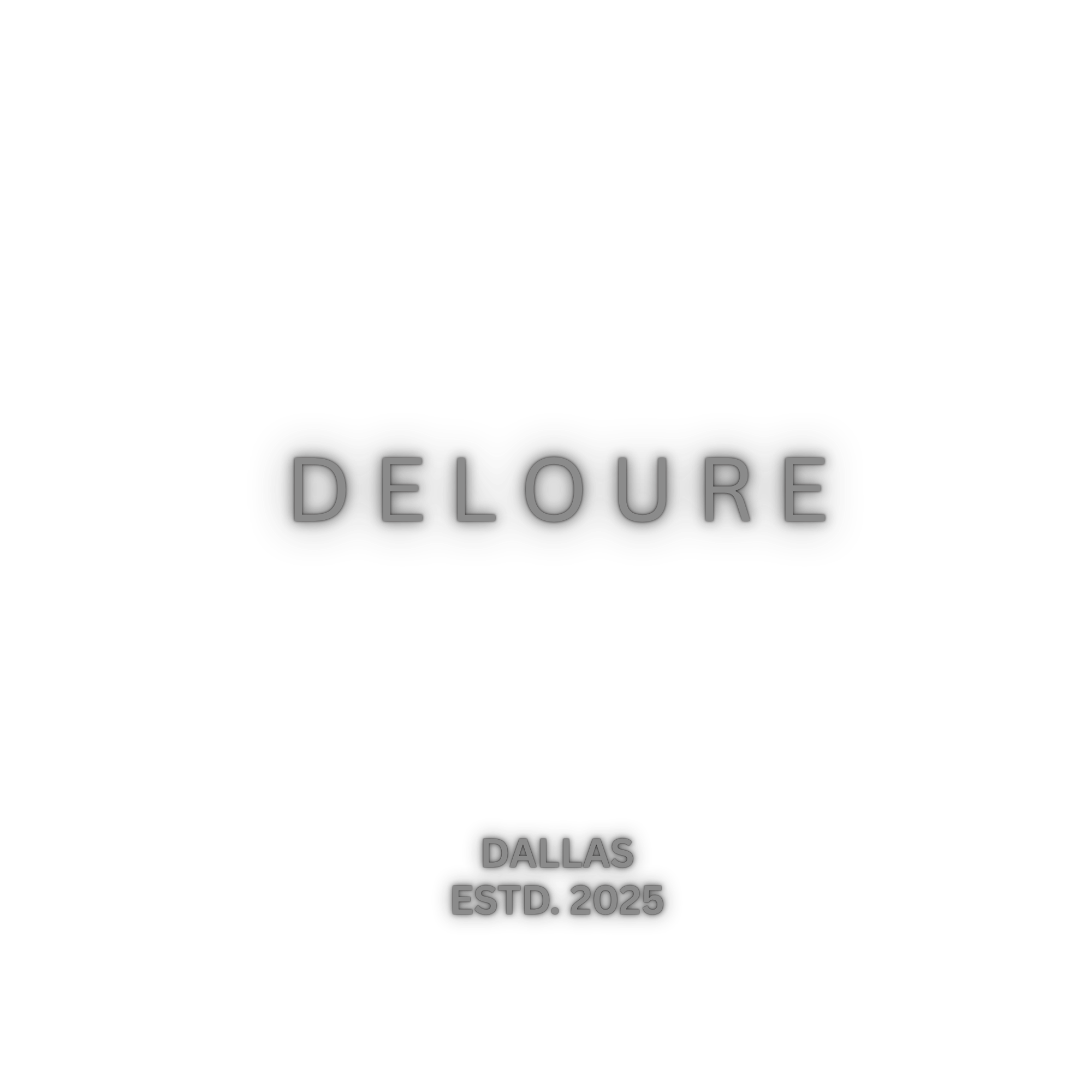 Design with a black background featuring the outline of a roadrunner bird, the words "ROADRUNNER DELUXE" in white, and the text "DALLAS ESTD. 2025" in gray.