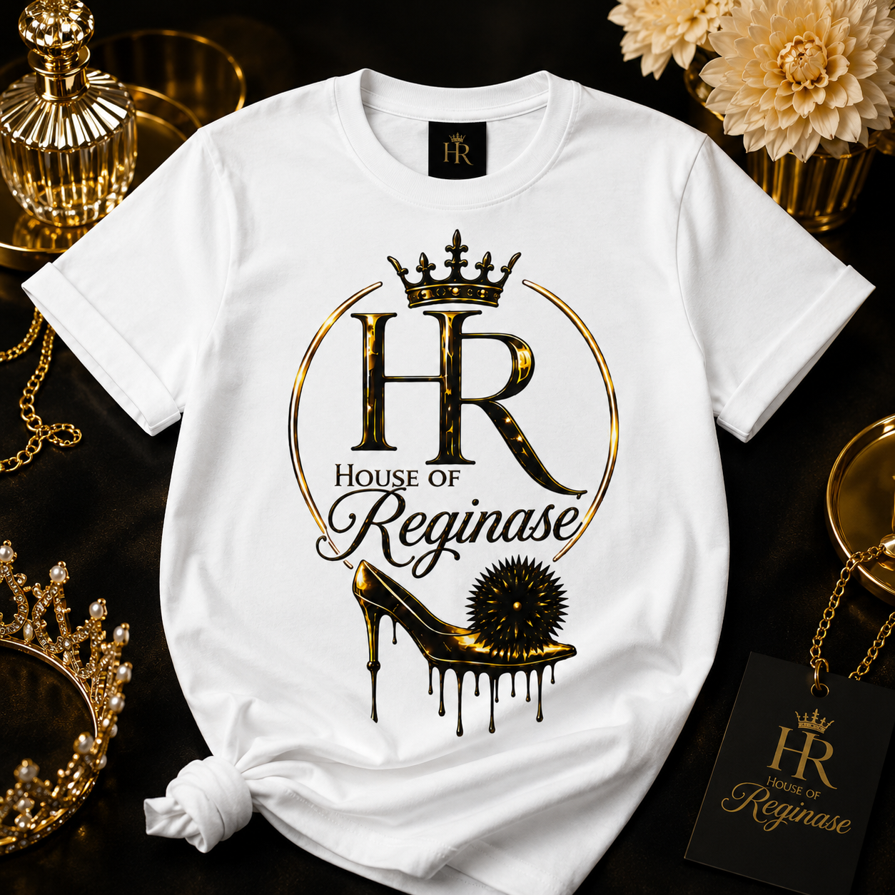 House of Reginase Gold Emblem Tee