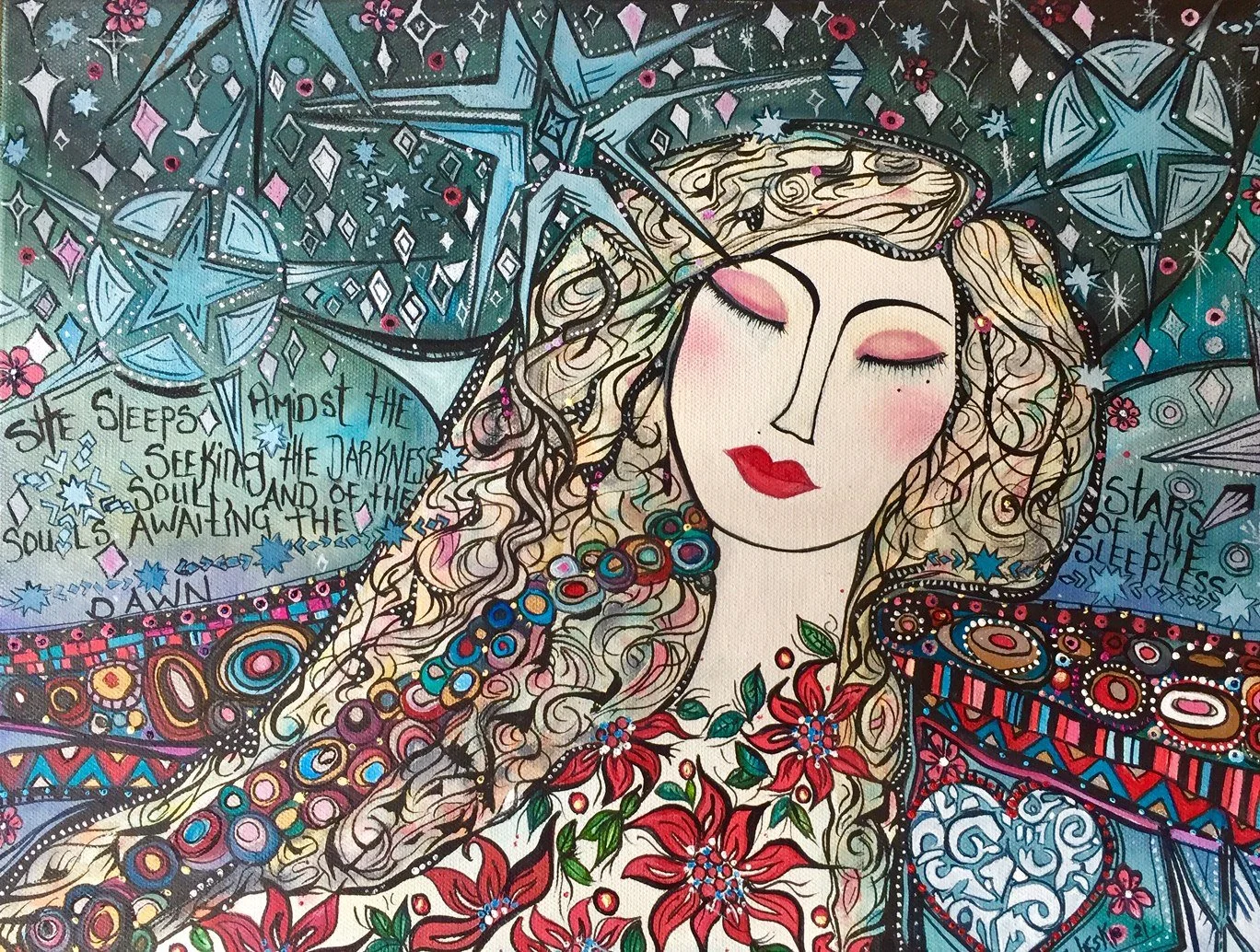 She Sleeps Amidst Stars