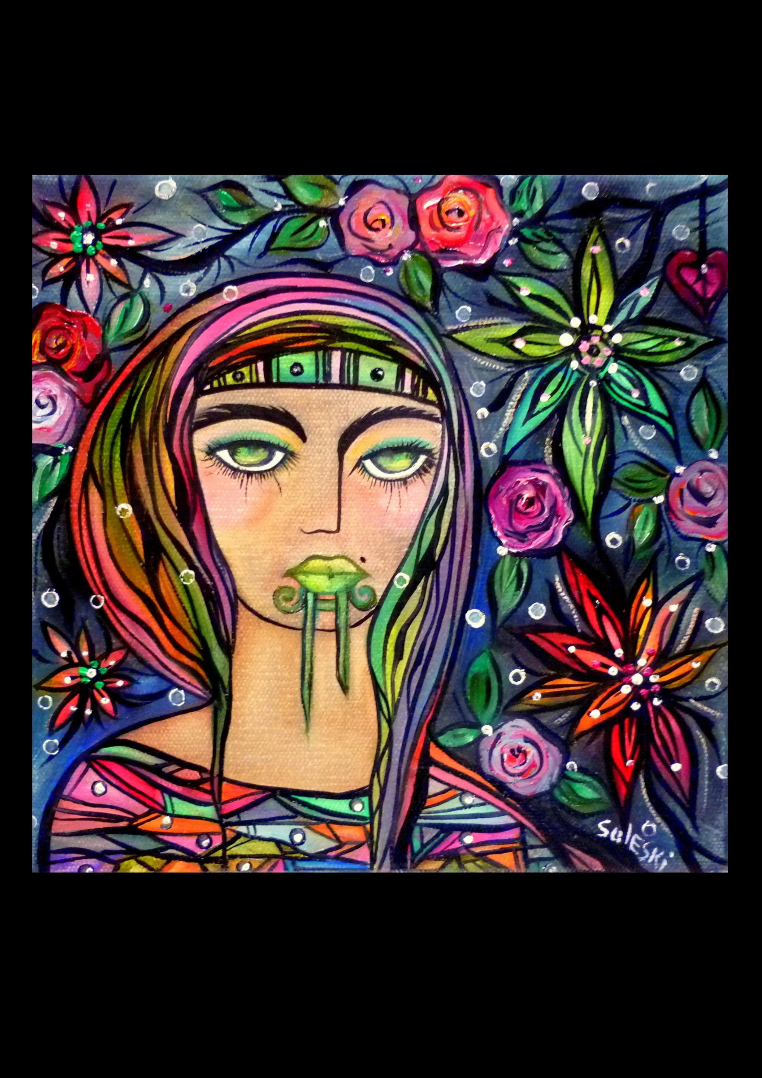 Wahine Amongst Flowers