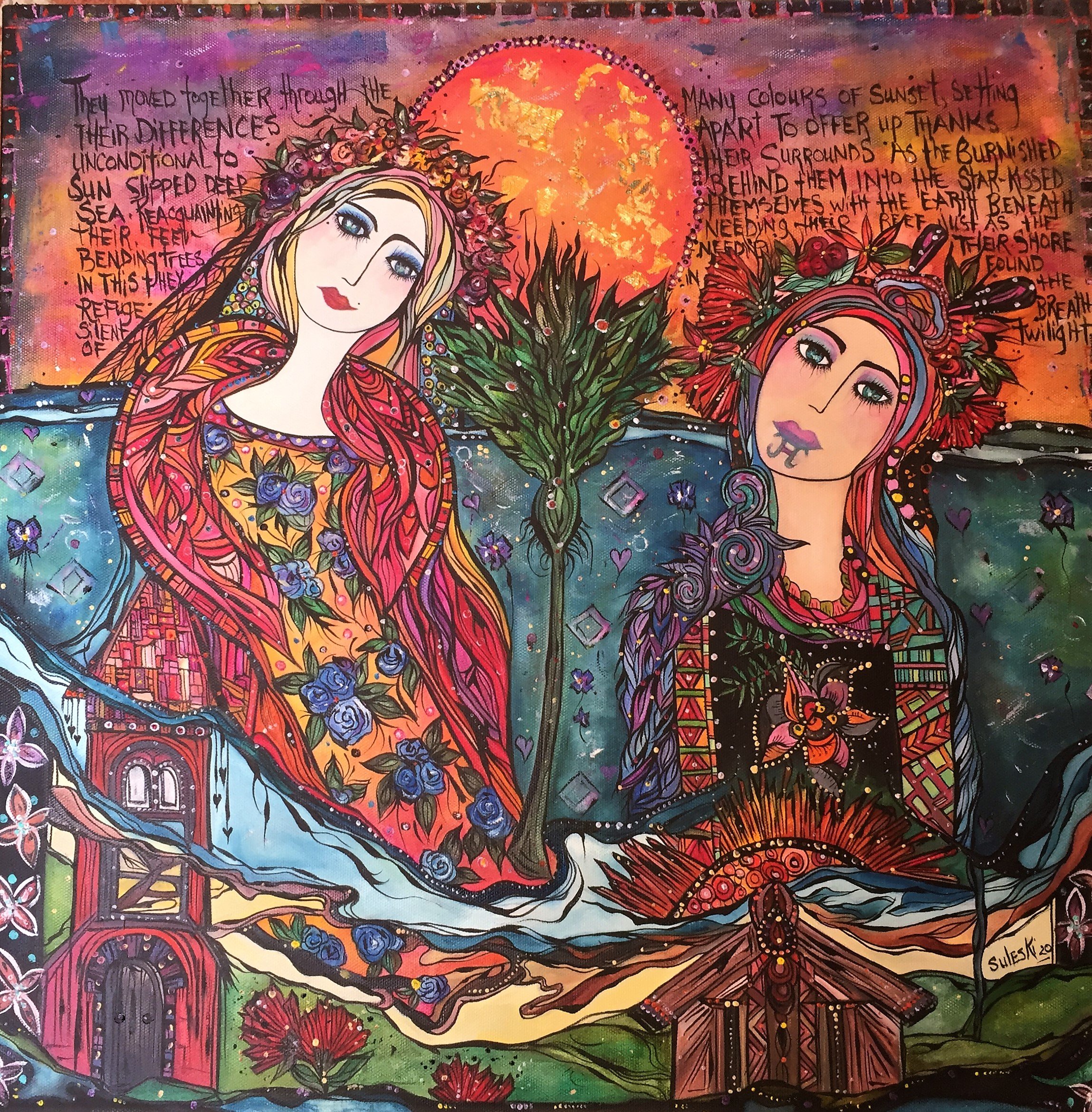 They Moved Together Through The Many Colours Of Sunset