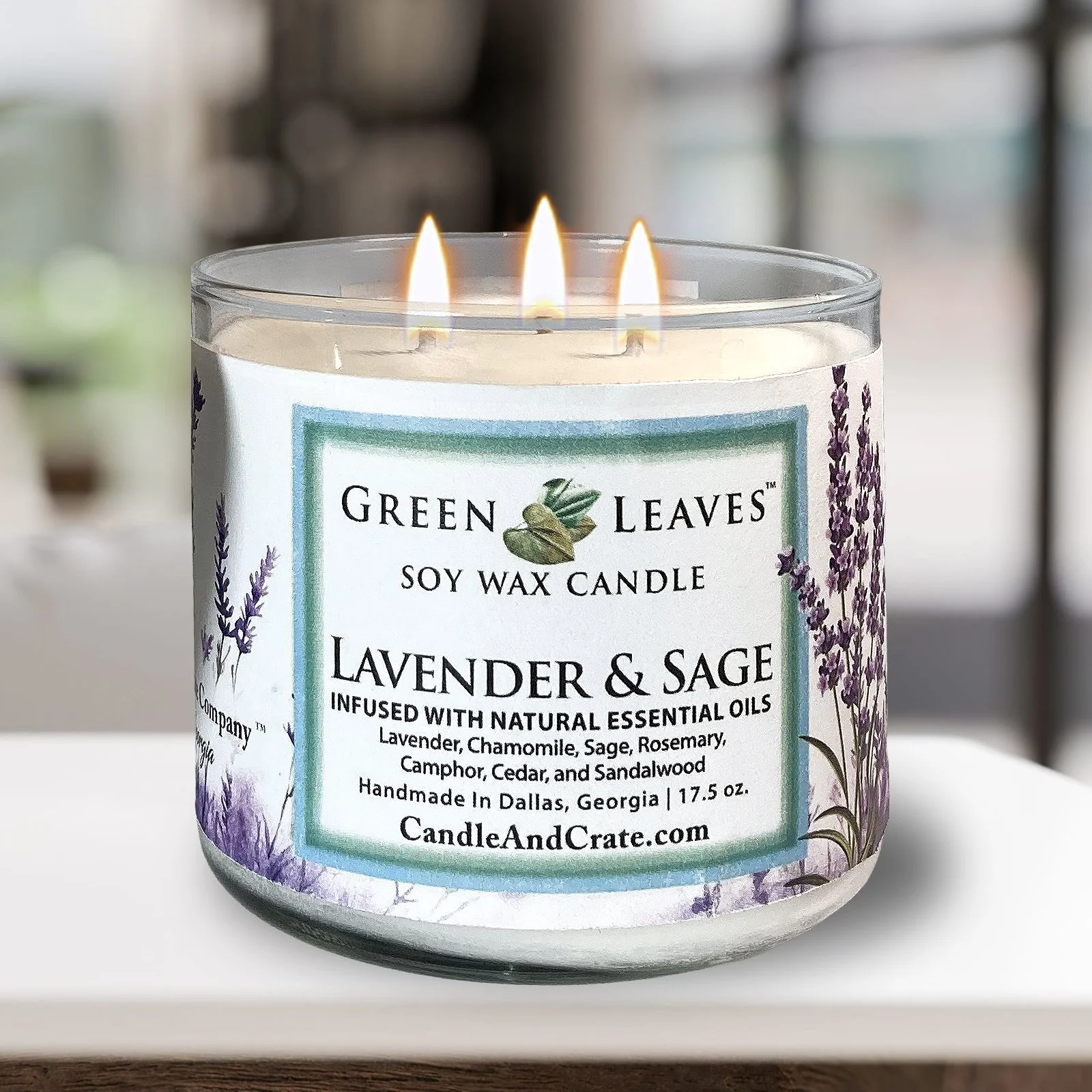 Lavender & Sage Soy Wax Candle