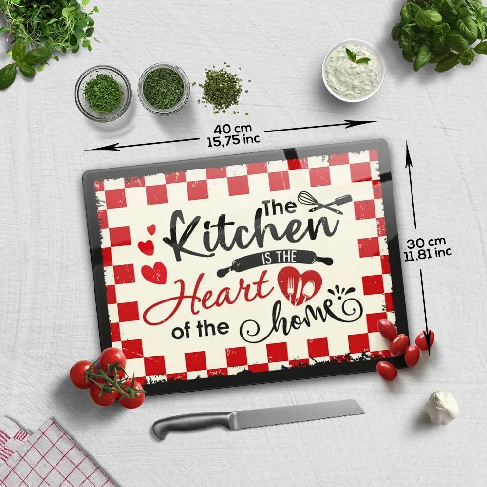 Tempered Glass Cutting Board - Kitchen is the Heart of the Home