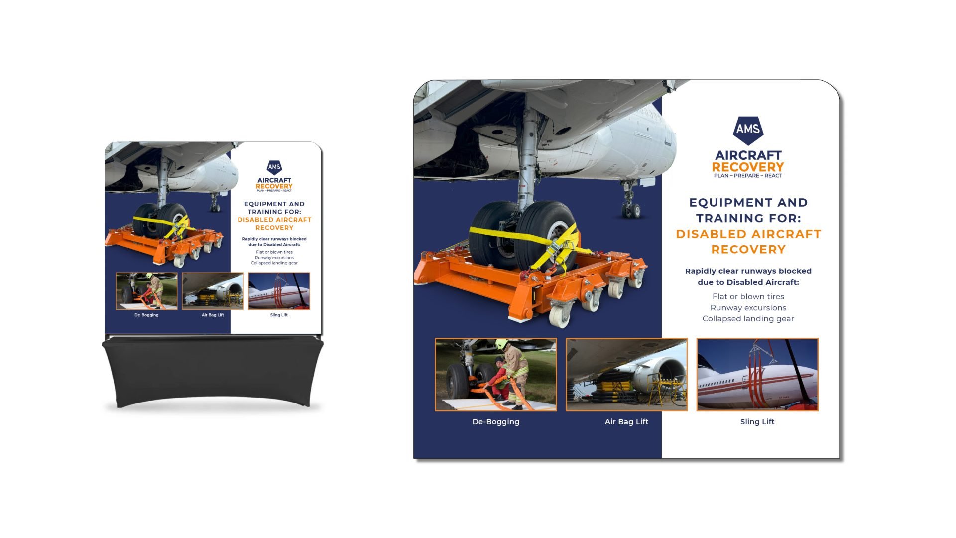 AMS Aircraft Recovery event stand design and print
