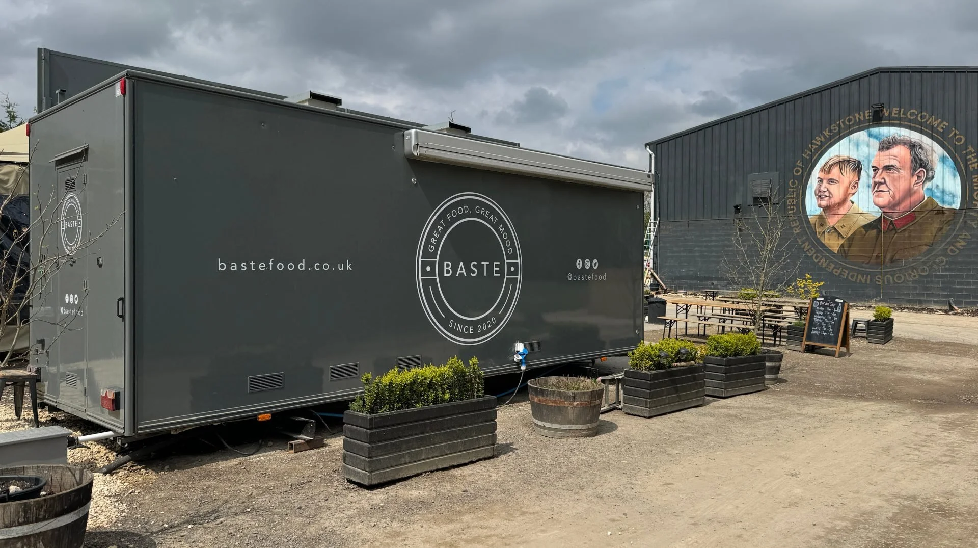 BASTE Hawkstone brewery food trailer signage created by Toy Creative