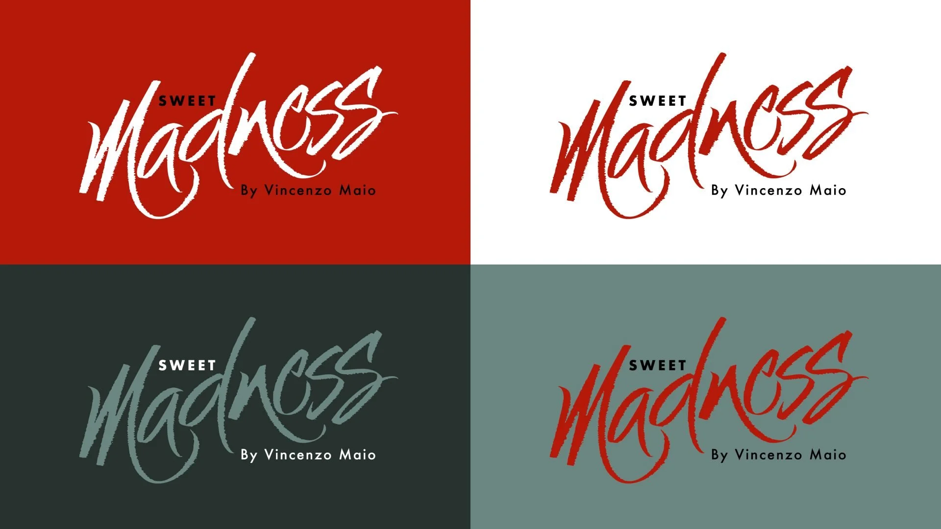 Sweet Madness core brand colours created for the identity