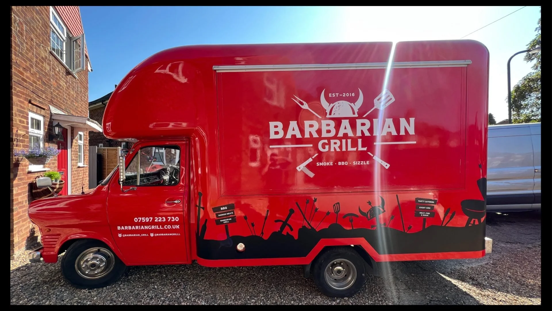 Barbarian Grill food truck with new branding applied