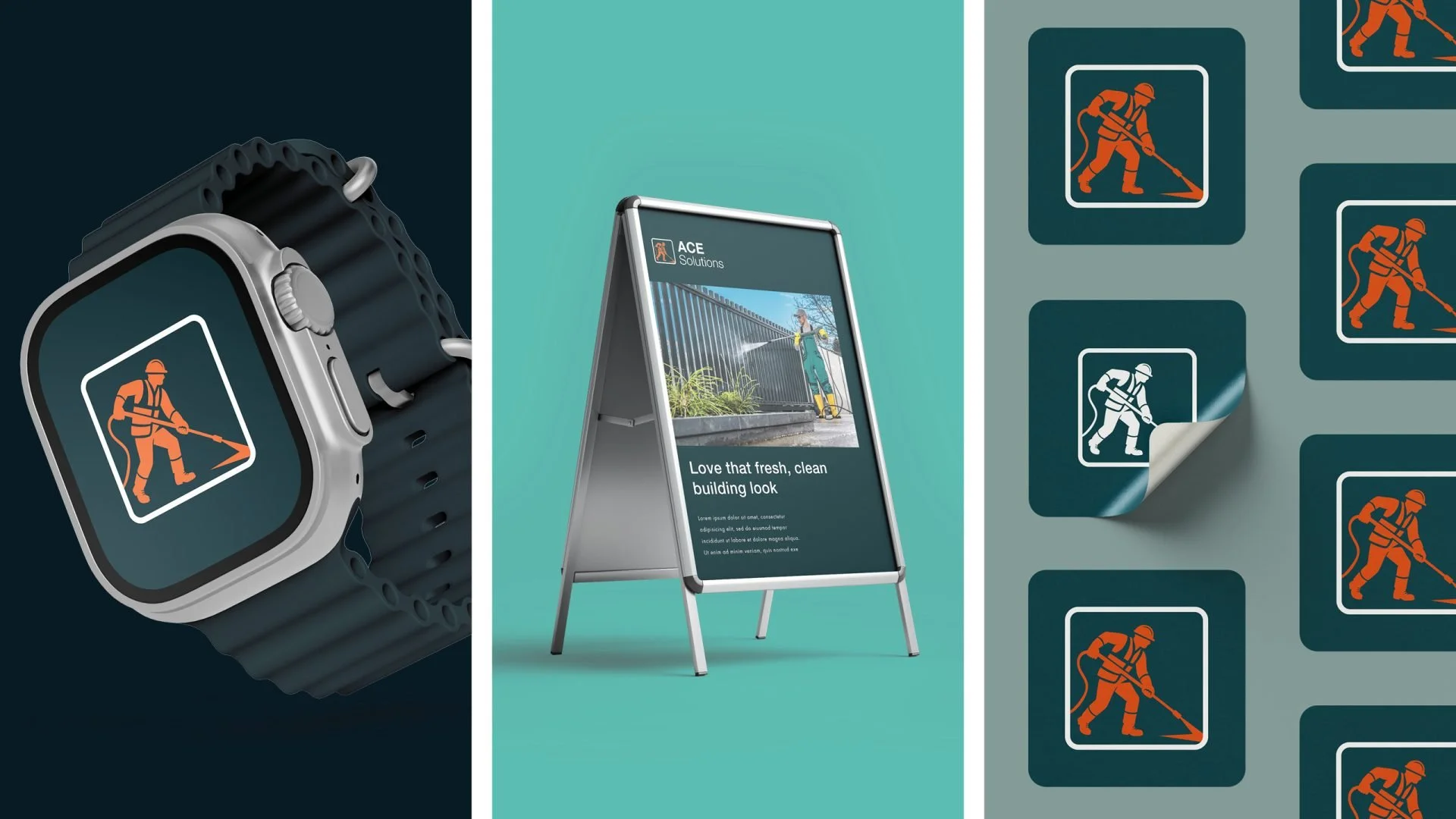 Ace Solutions design elements and illustrations
