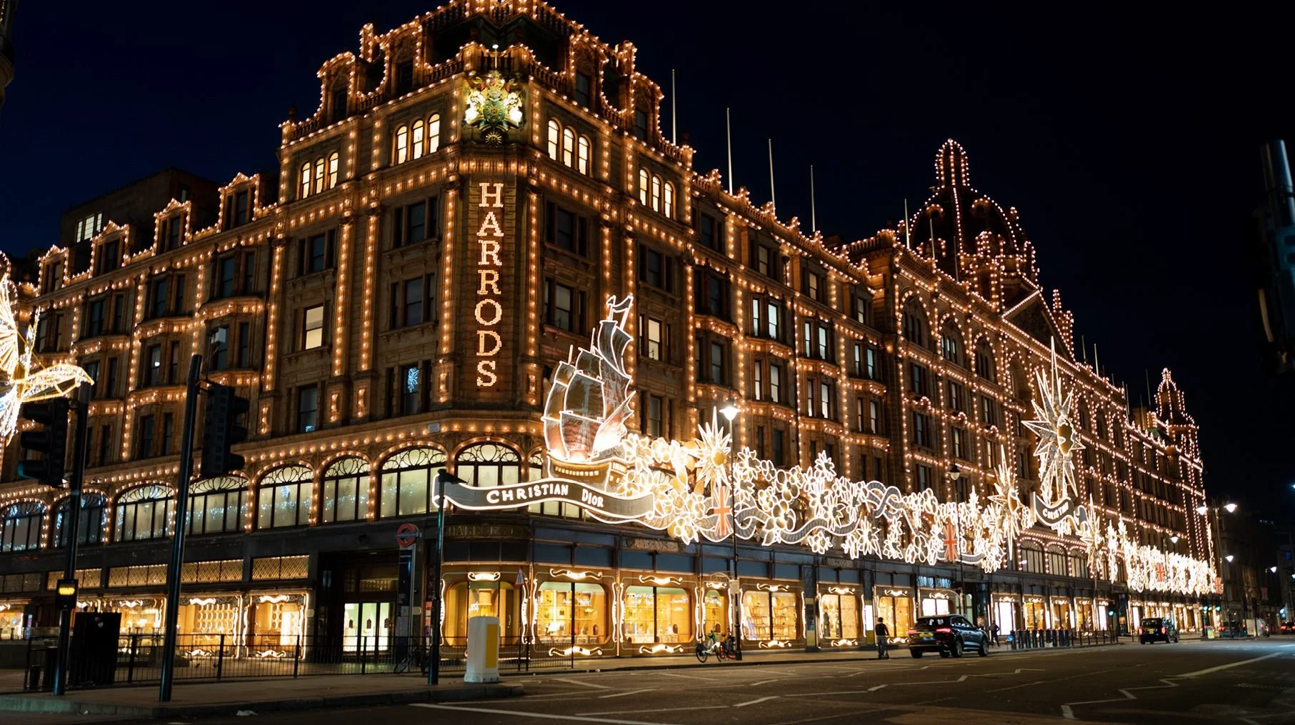 Large photograph of Harrods outdoors in the early morning by Toy Creative