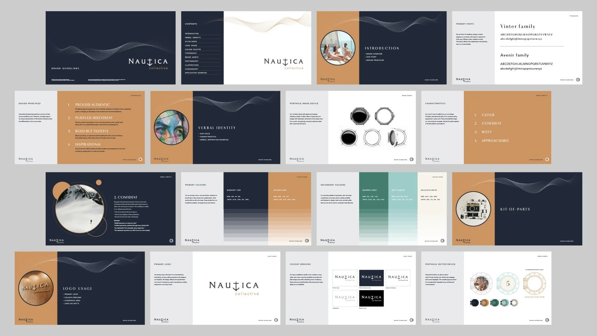 Nautica Collective typography and brand elements