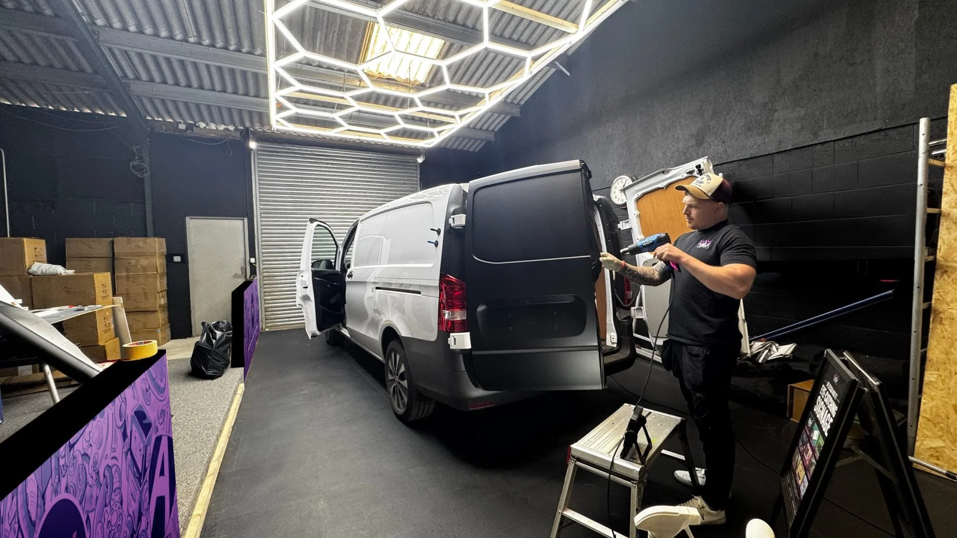 SOJO Kitchen van graphics installed at Toy Creative HQ
