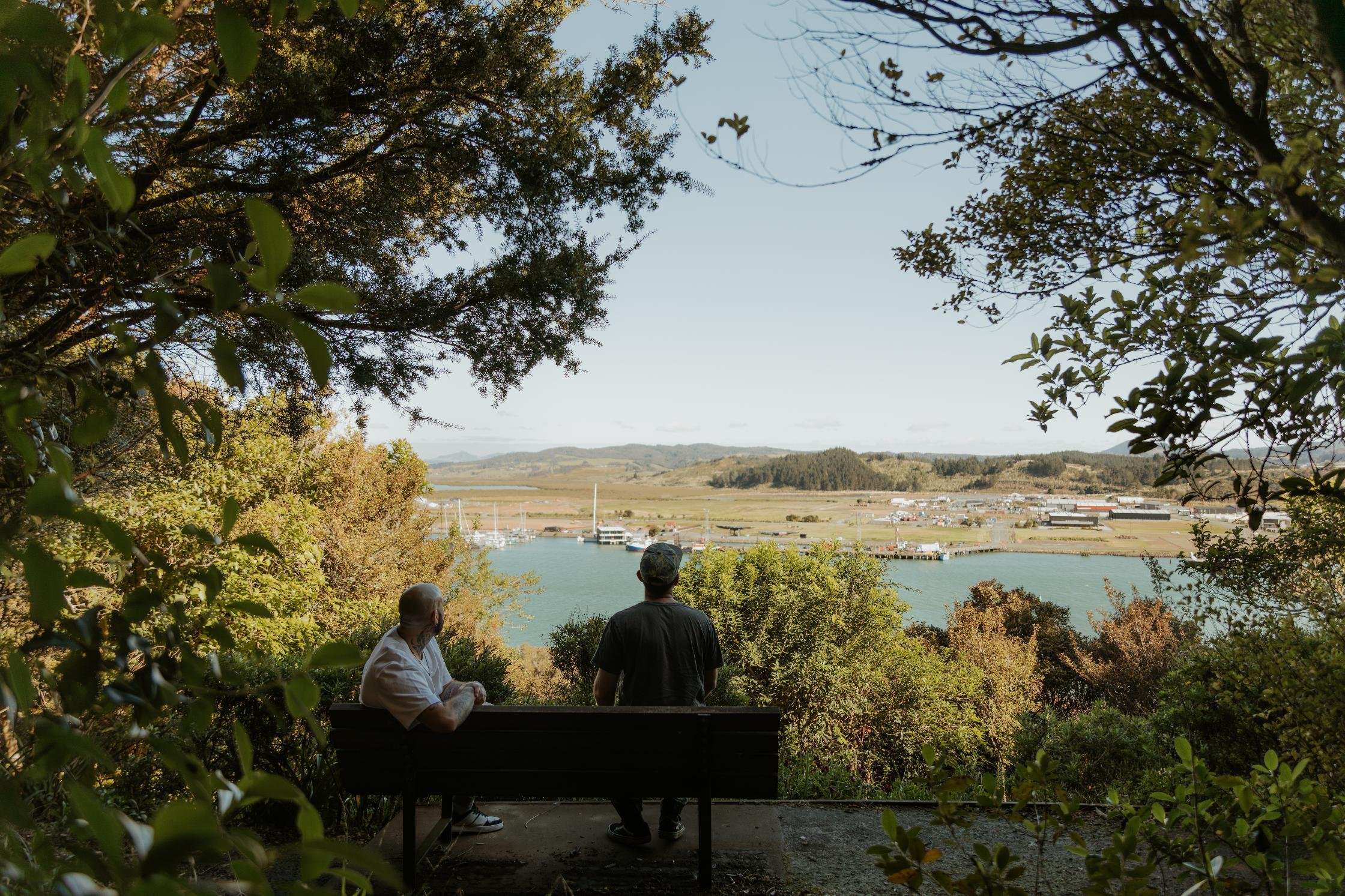 Peaceful outdoor counselling location overlooking Whangārei Harbour, Offering a calm natural environment for reflection and conversation.