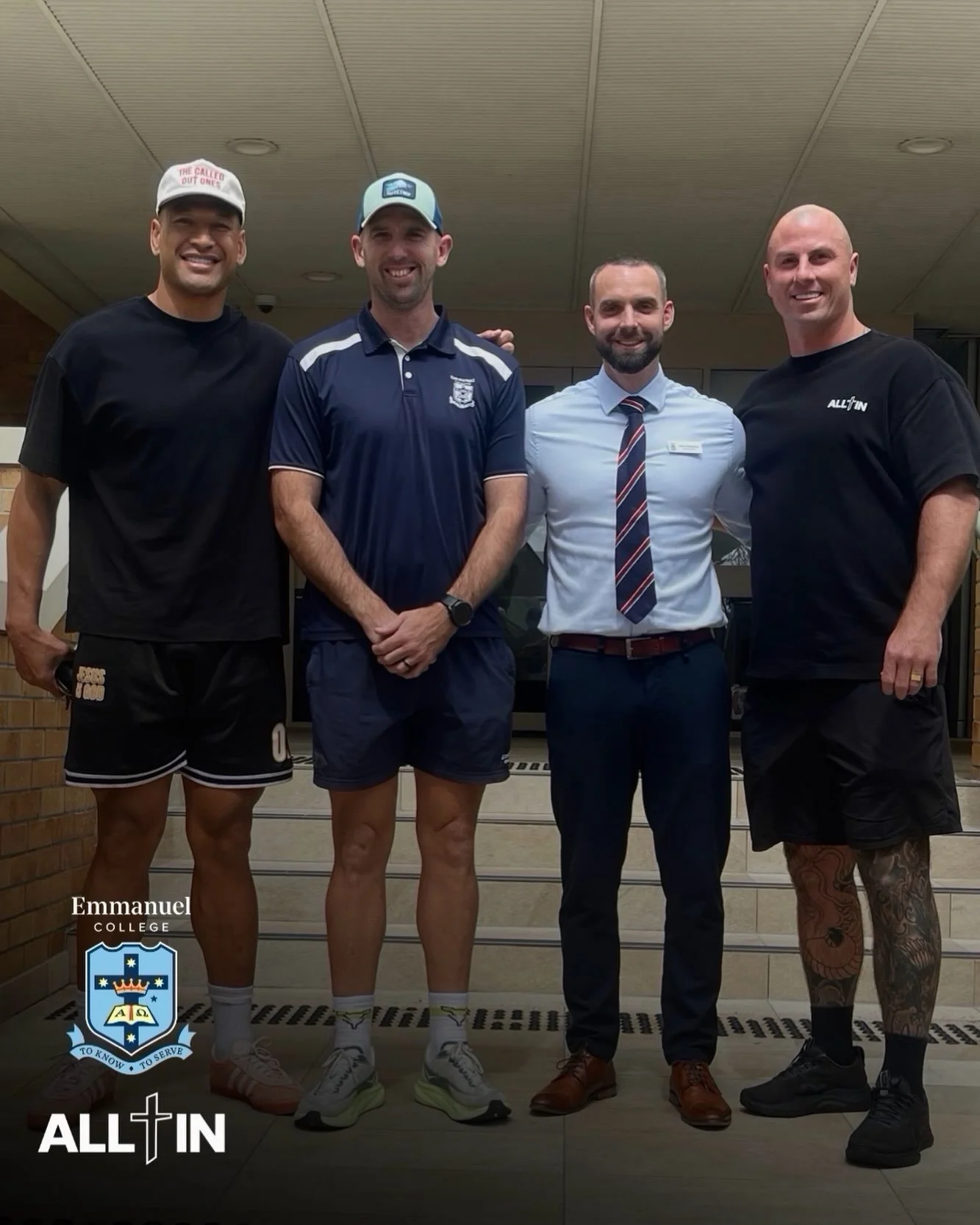 ALL IN SCHOOLS 2027

Today we had the privilege of sitting down with the team at Emmanuel College to begin working towards bringing our ALL IN Schools program into the school in 2027.

We&rsquo;re incredibly excited about what this could become.

Fro