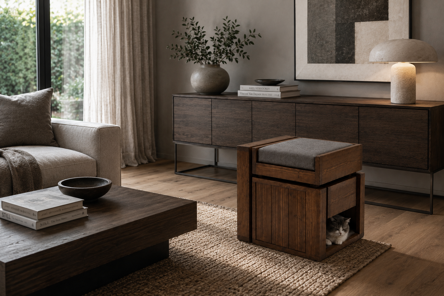 Cat Stool - Horizontal Entrance
