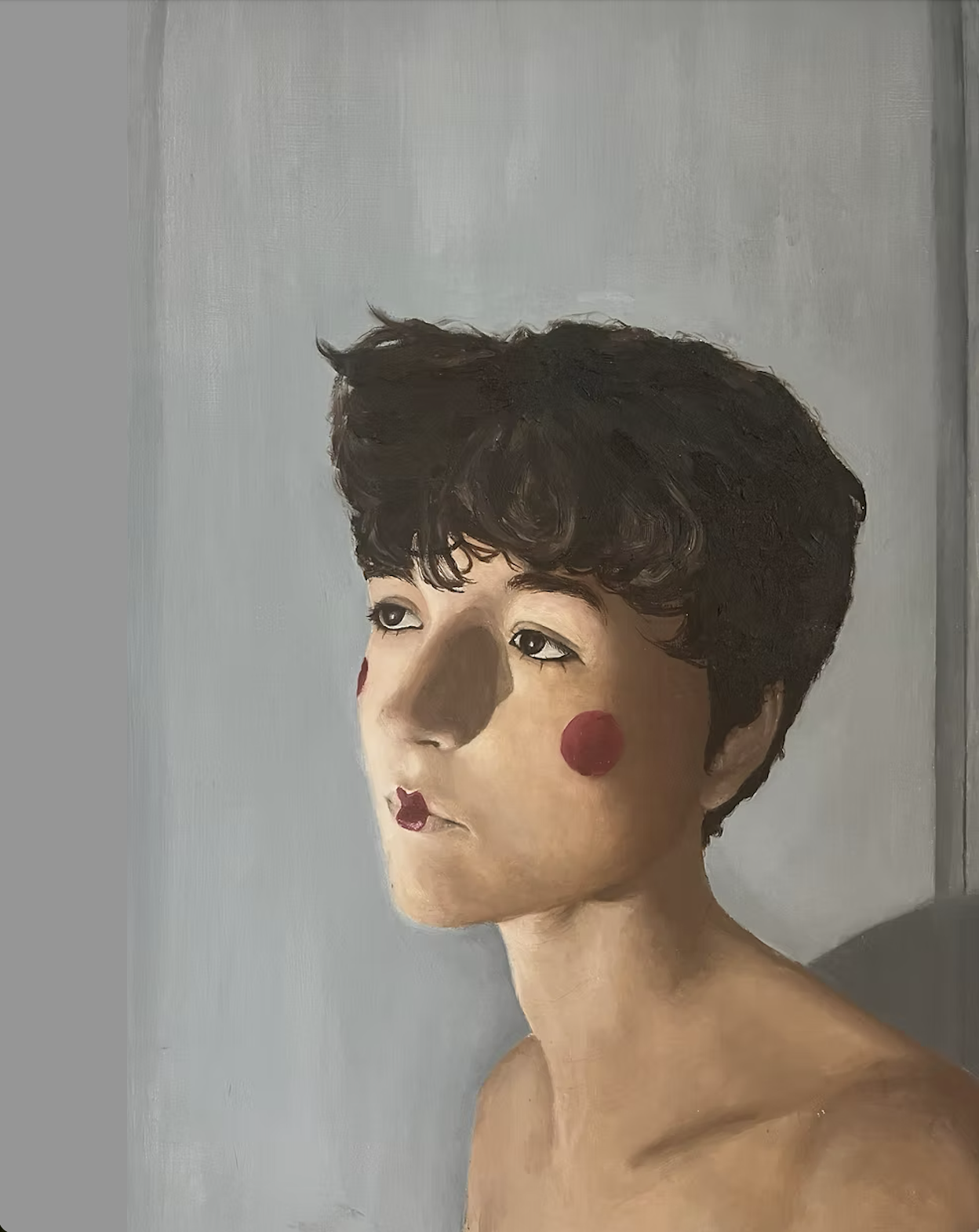 Outsider (Self Portrait) - Oil on Wooden Board