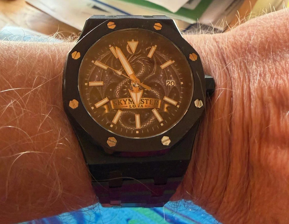 My first sale, Luna on the wrist of a happy customer
