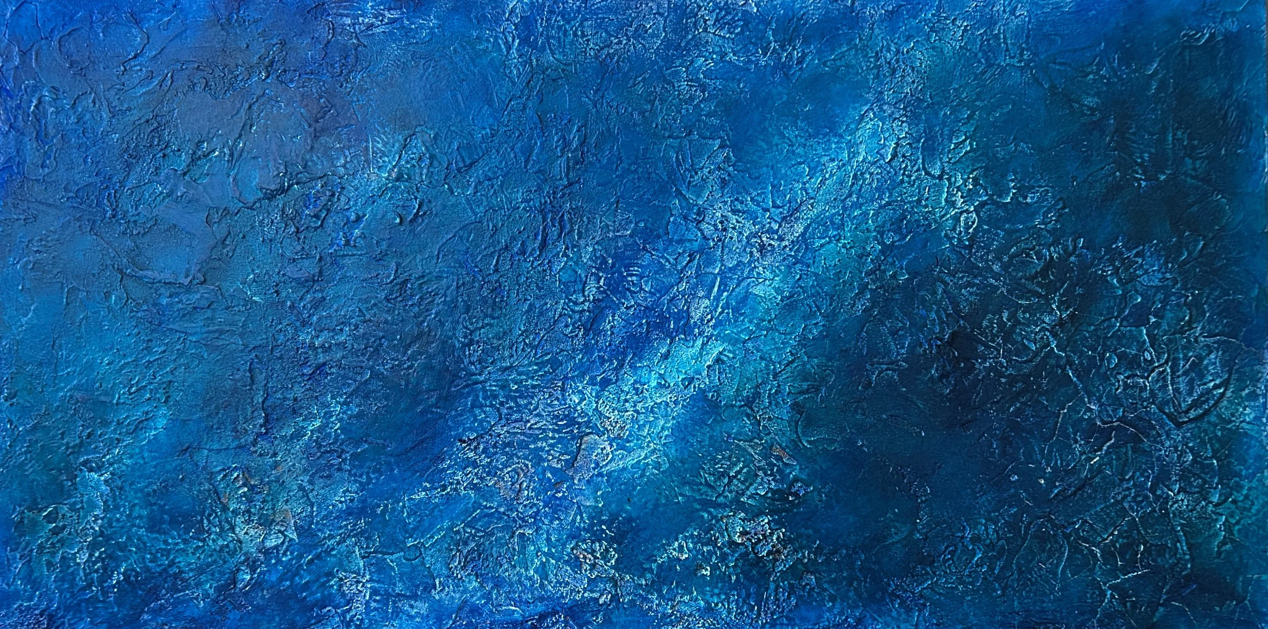 View From The Mast. Framed Size 65 x 125 cm. White floating frame
 