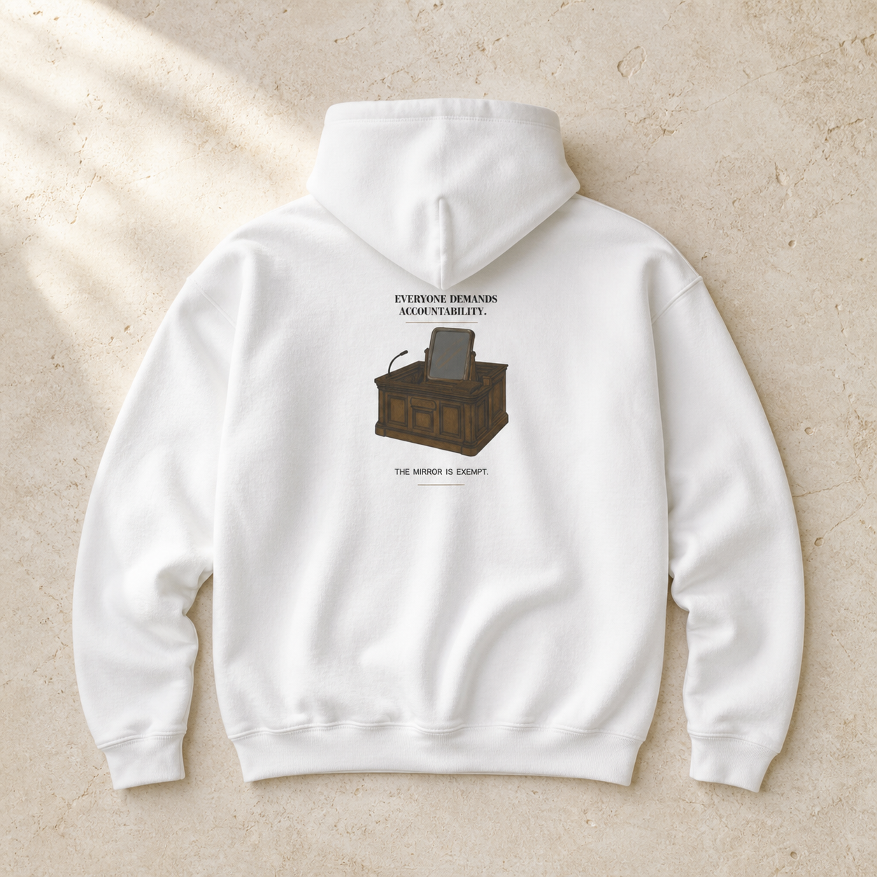 Everyone Demands Accountability. The Mirror Is Exempt. | Accountability Satire | Men's Hoodie