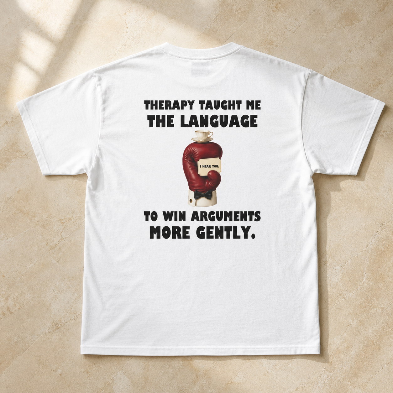 Therapy Taught Me the Language to Win Arguments More Gently | Communication Satire | Men's Heavy Cotton T-Shirt