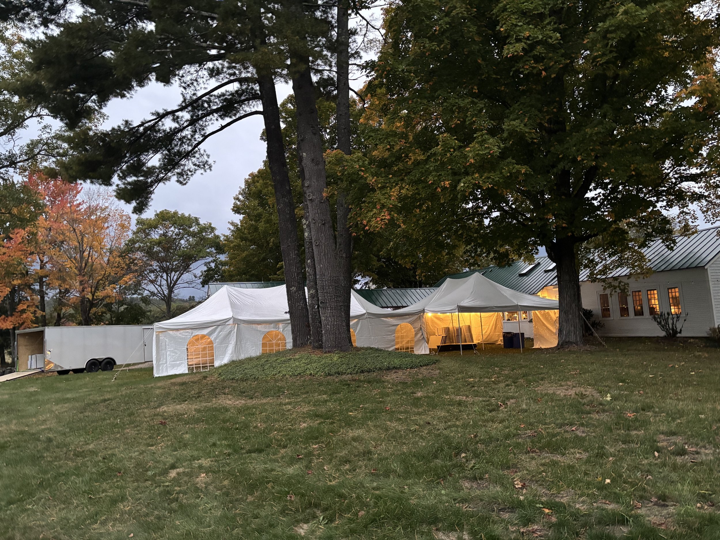 20x40 and 20x30 with Sides. Wedding in Tamworth, NH