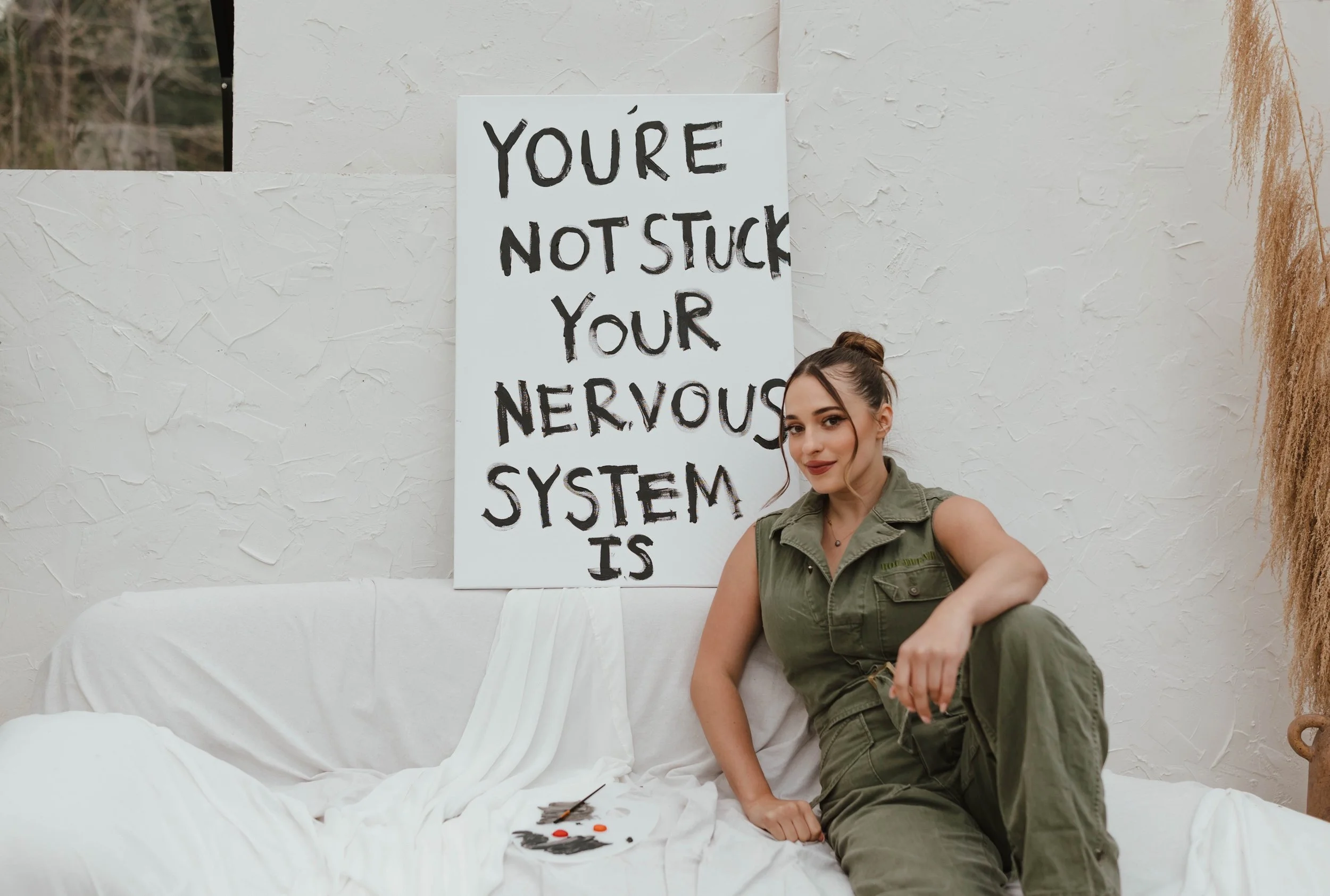 Therapist using nervous system regulation tools.