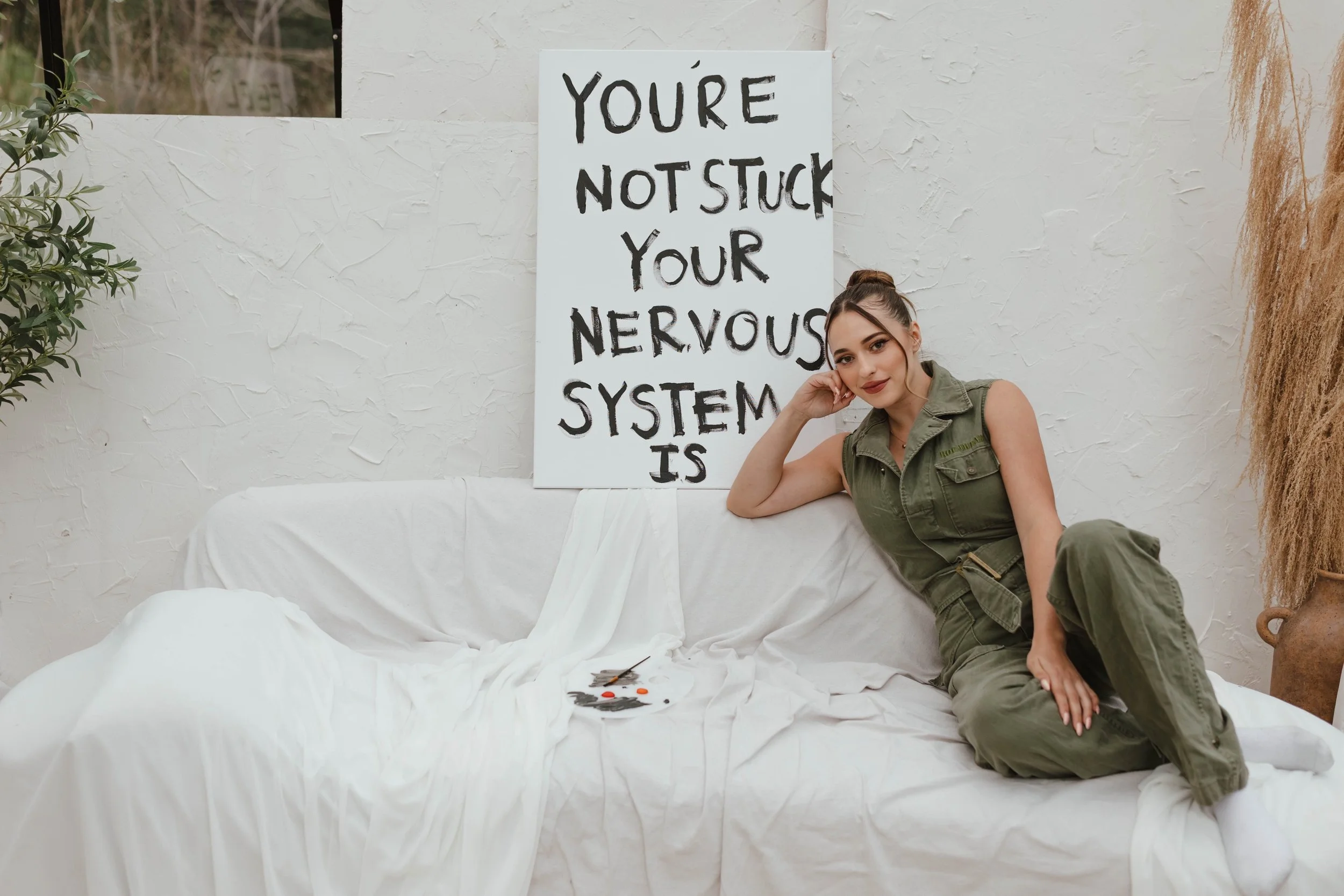 Therapist supporting nervous system healing.