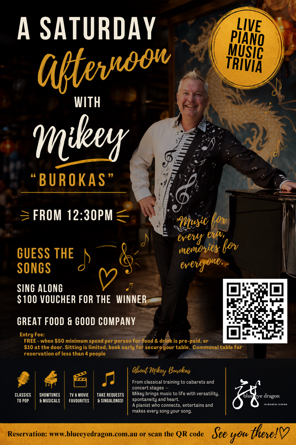 afternoon with mikey burokas live music sydney