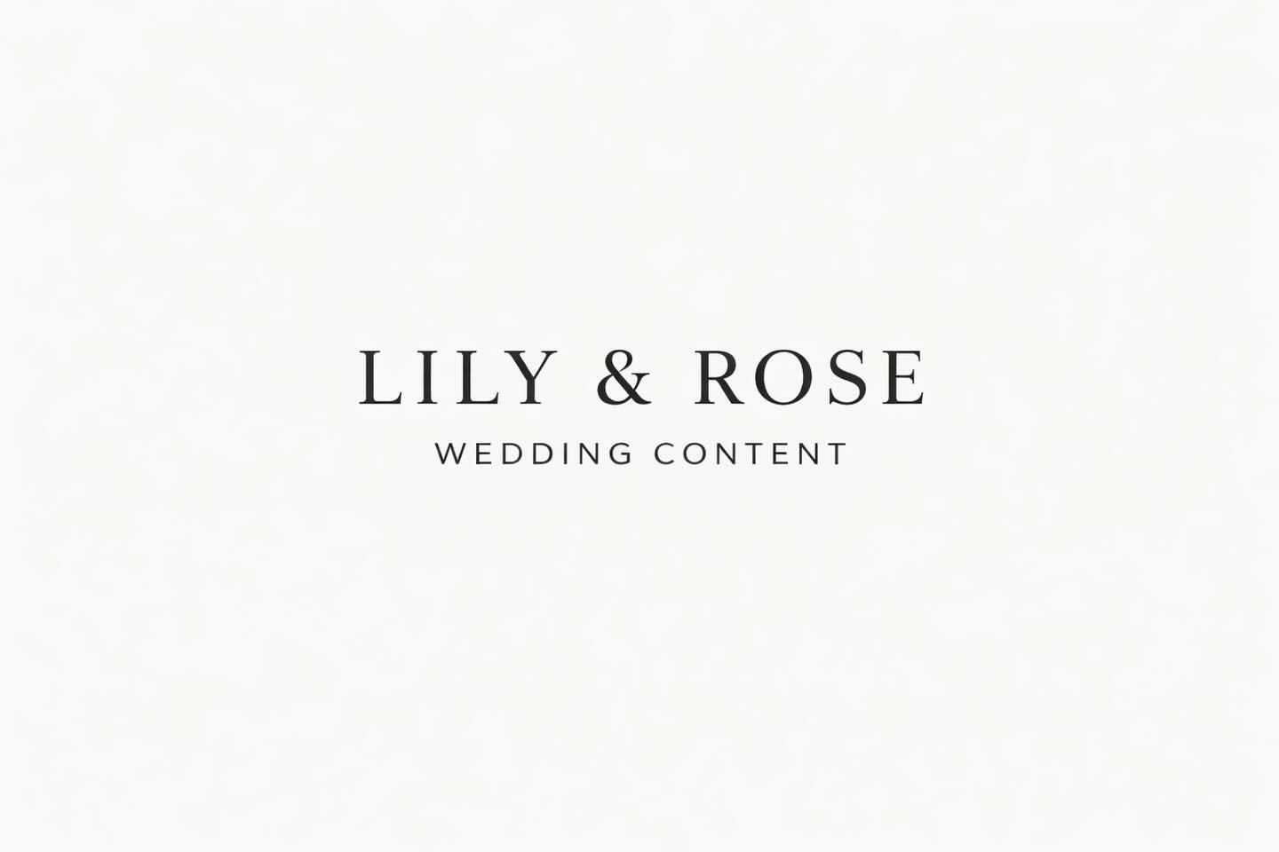 Weddings move quickly - and so do the moments 🤍

Lily &amp; Rose creates short-form wedding content, capturing candid moments through iPhone-style videos and imagery, and turning them into shareable memories you can enjoy instantly.

While you&rsquo