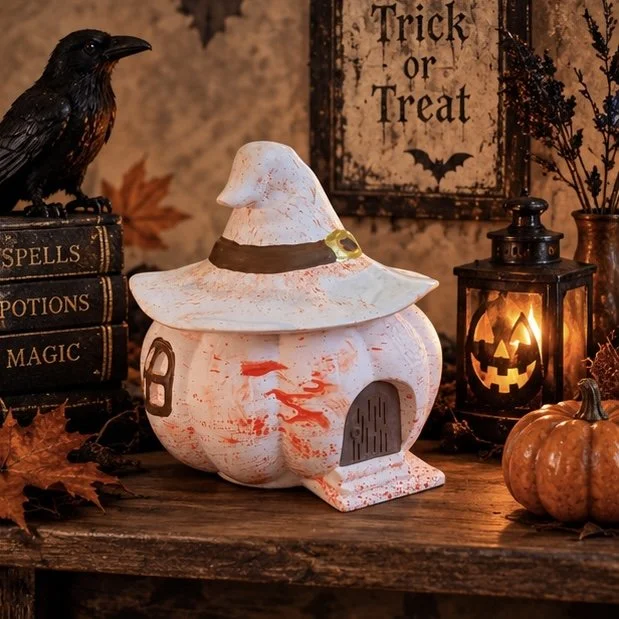 Boîte Maison citrouille chapeau 🎃 Halloween