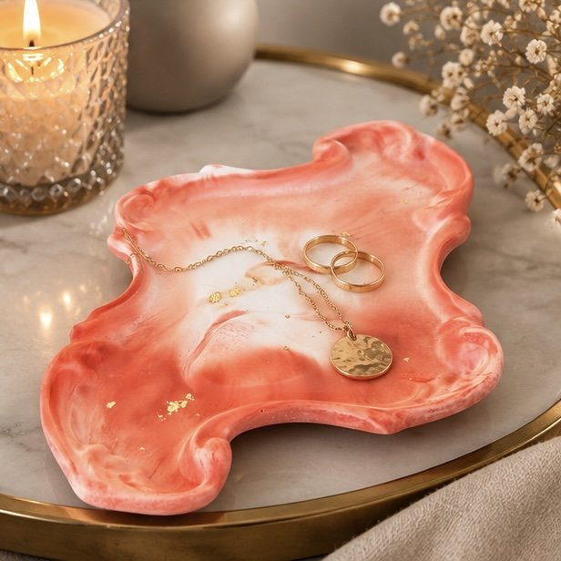 Vide poche baroque marbré