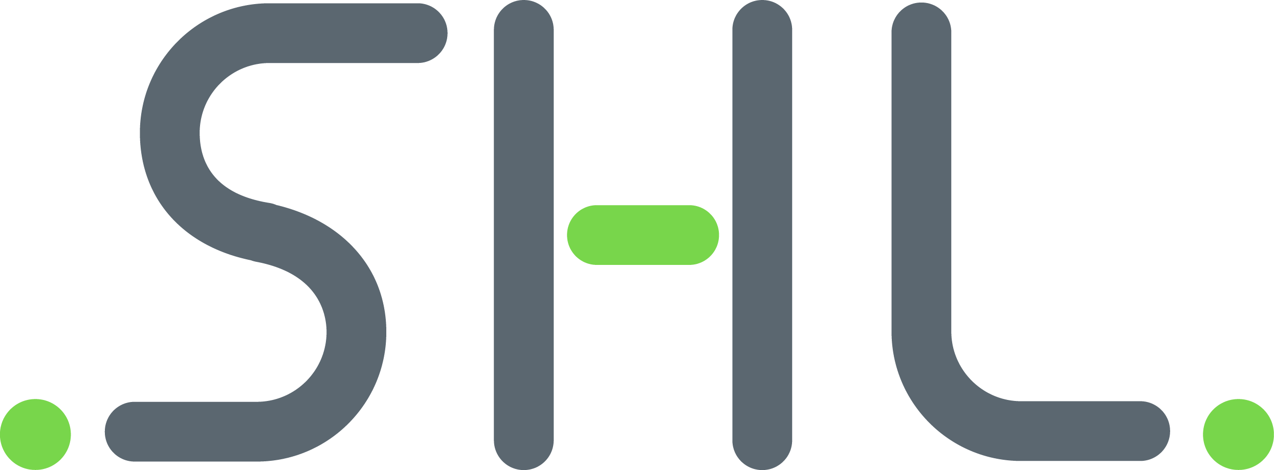 SHL logo in gray with a green accent, on a white background.